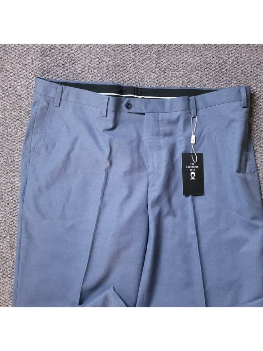 The Groomsman Suit Pants Mens 42R 42x35 Modern Fit Light Blue Supply Shop Formal